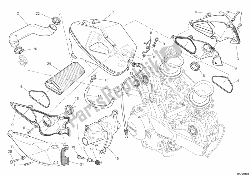 Todas las partes para Consumo de Ducati Streetfighter 848 USA 2013